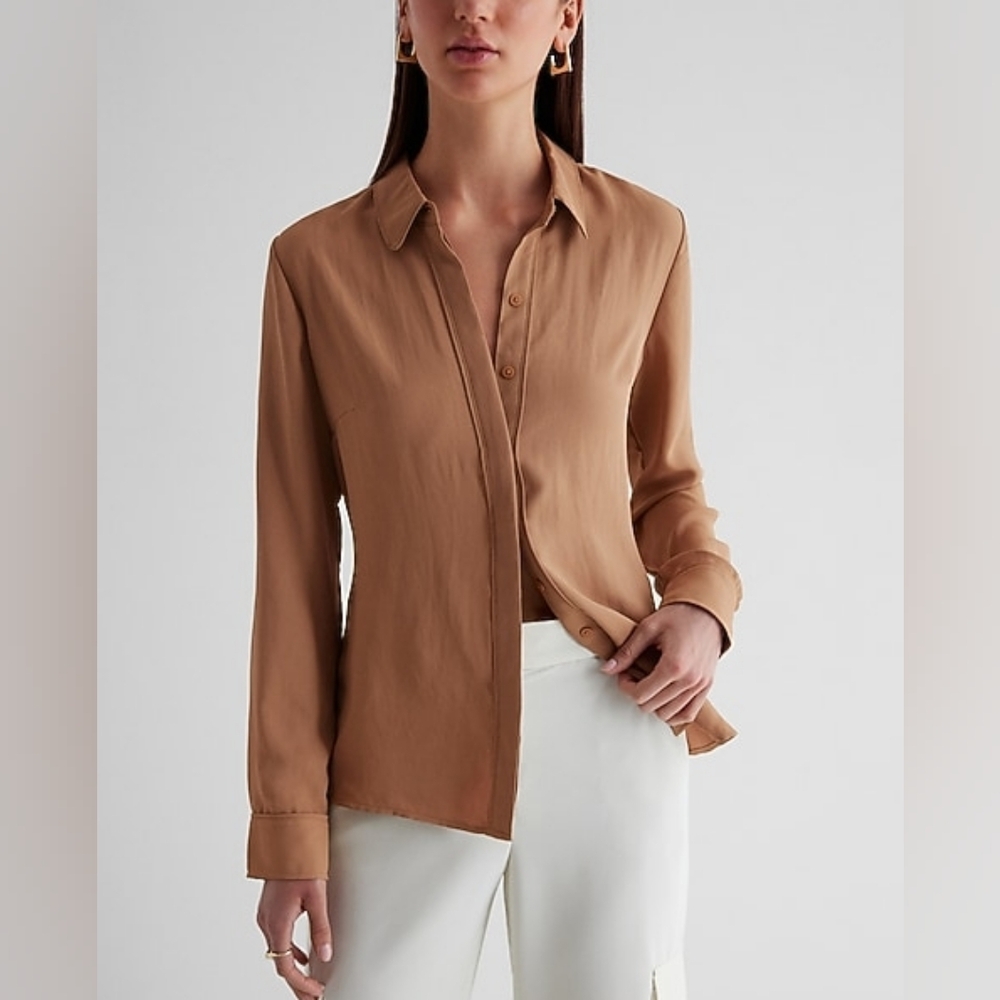 Express Portofino Button Down Top